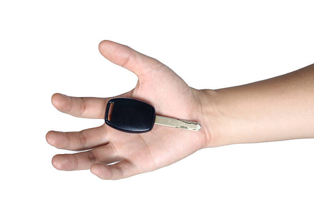 istock hand sign posture hold car key isolated 450937839