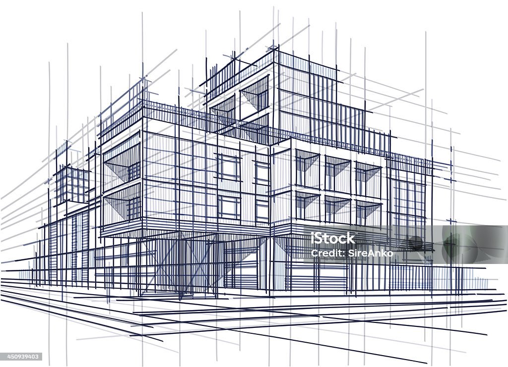 L'architecture - clipart vectoriel de Plan d'architecte libre de droits