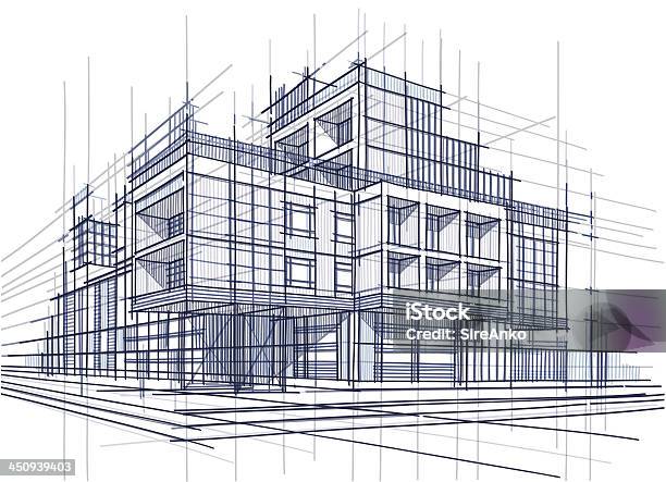 Larchitettura - Immagini vettoriali stock e altre immagini di Cianografia - Cianografia, Industria edile, Esterno di un edificio