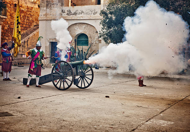 istock Maltese Knights firing a canon 450942487