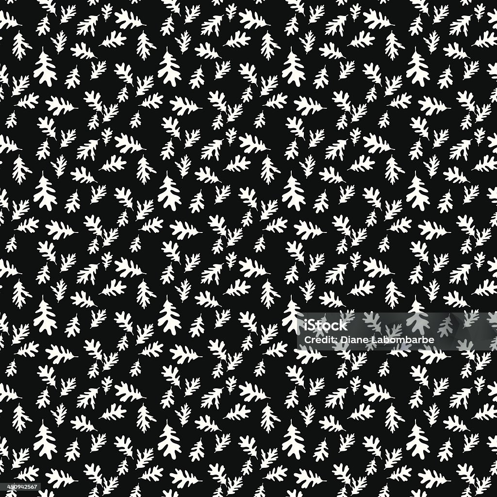 임의 Doodled 참나무 잎 패턴 - 로열티 프리 가능성 벡터 아트