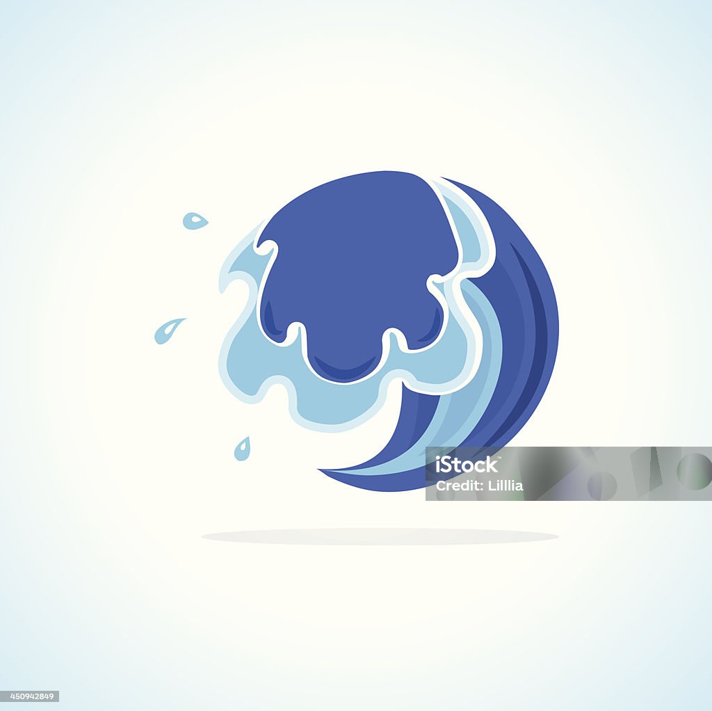 Blue Cartoon Wave Blue cartoon wave. Vector illustration Abstract stock vector