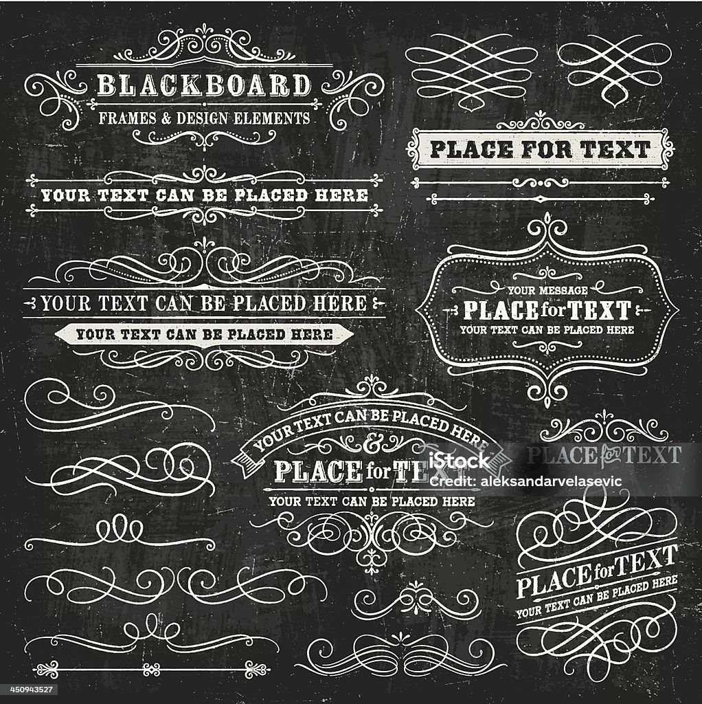Blackboard элементы дизайна - Векторная графика Бессмысленный рисунок роялти-фри