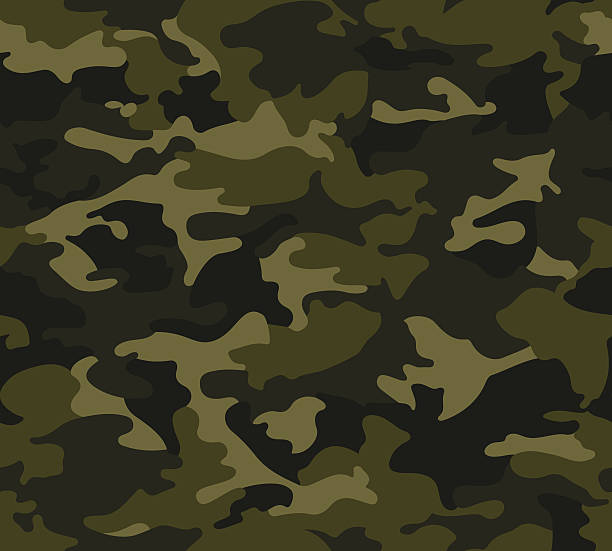 las kamuflażowy wzór powtarzać - camouflage stock illustrations