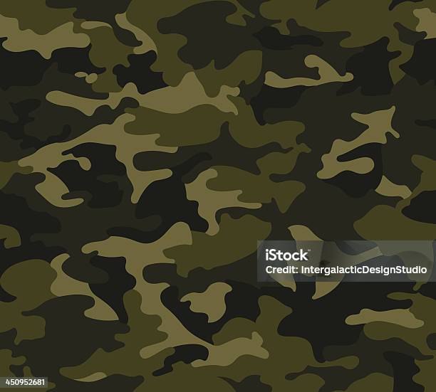 Forest Camo Pattern Repeat Stock Illustration - Download Image Now - Camouflage, Camouflage Clothing, Pattern