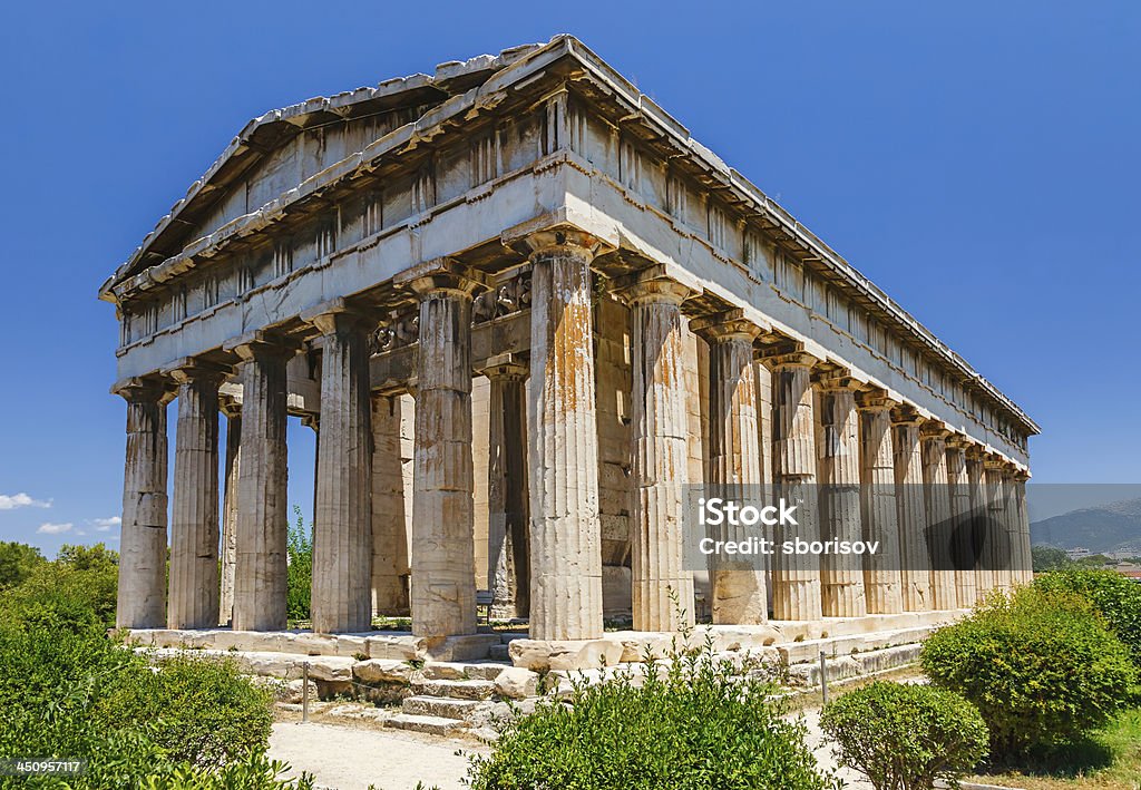 Temple of Hephaestus in Athens Temple of Hephaestus in Ancient Agora, Athens, Greece Acropolis - Athens Stock Photo