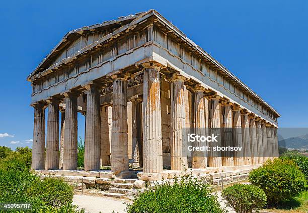 Temple Of Hephaestus In Athens Stock Photo - Download Image Now - Acropolis - Athens, Ancient, Antique