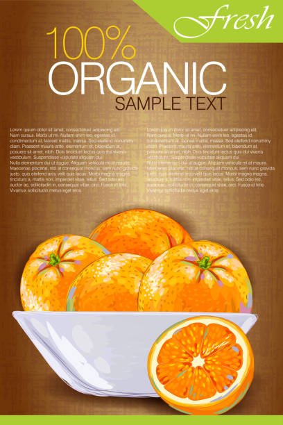 ilustrações de stock, clip art, desenhos animados e ícones de laranja fresca - orange portion vector textured