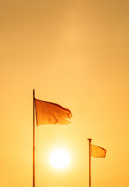 Flags Frame Sun stock photo
