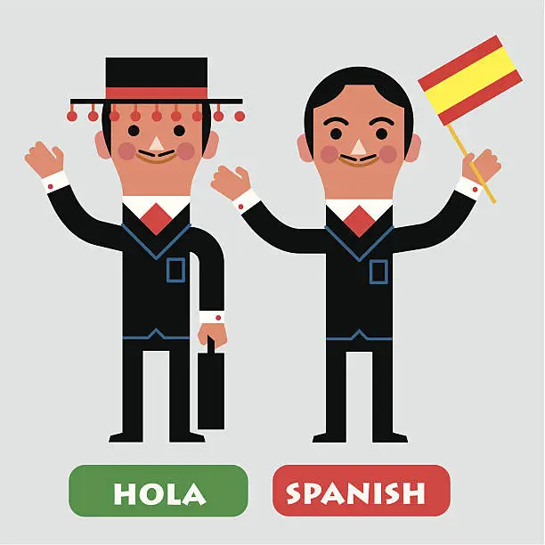 Vector illustration of InfoGraphic  Spanish Business man