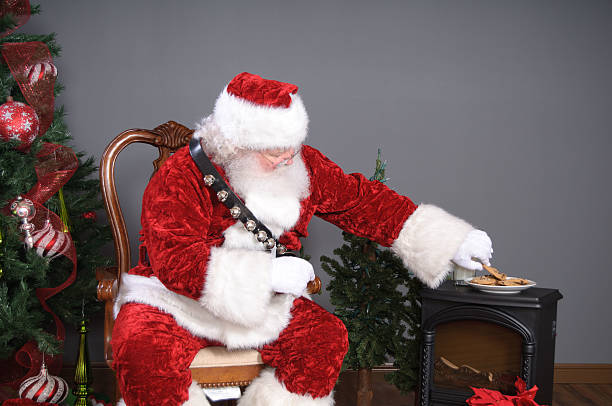 istock Real Santa Claus with Cookie 450983743