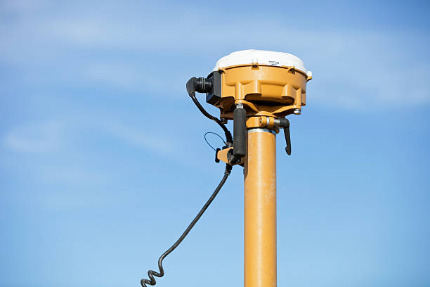 istock Bulldozer Mounted GPS Receiver against Blue Sky 450984547