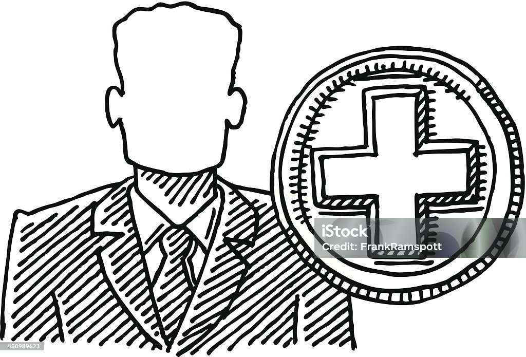 Homme d'affaires de dessin de symbole de recrutement - clipart vectoriel de Adulte libre de droits