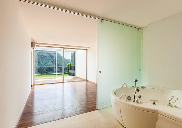 istock interior, bathroom with hot tub 450990757