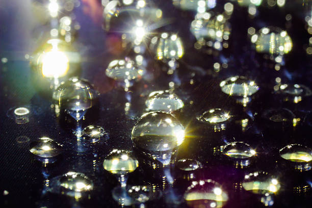 Abstract Waterdrops Closeup Background stock photo
