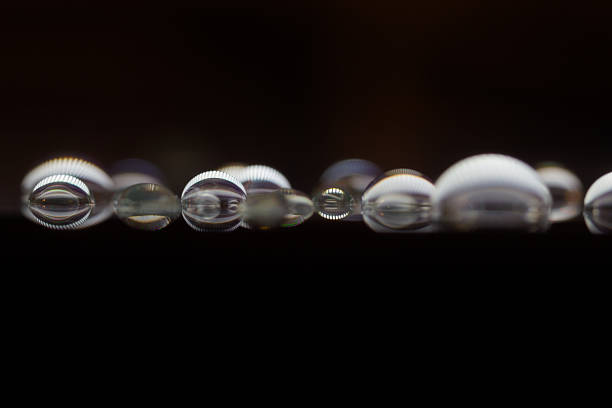 Abstract Waterdrops Closeup Background stock photo