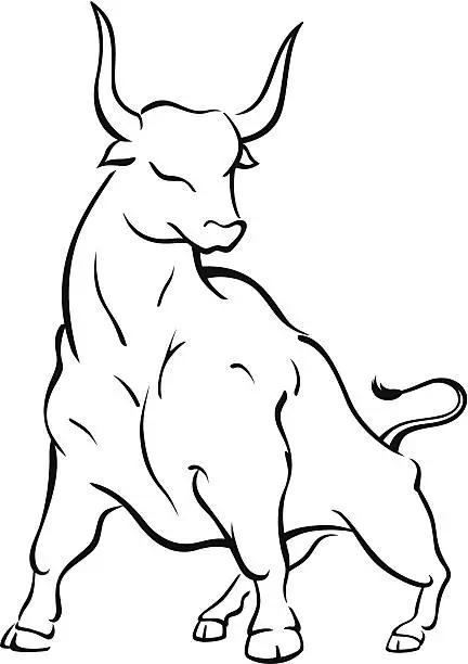 Vector illustration of Bull Stance