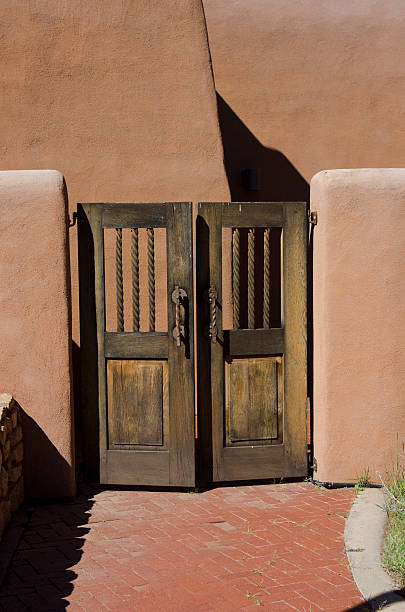 istock Courtyard Doors at Pecos National Historical Park Visitors 450992391