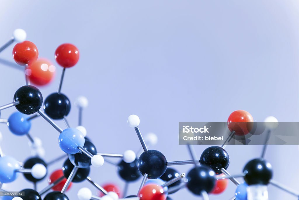 Modèle de la structure moléculaire - Photo de Expérience scientifique libre de droits