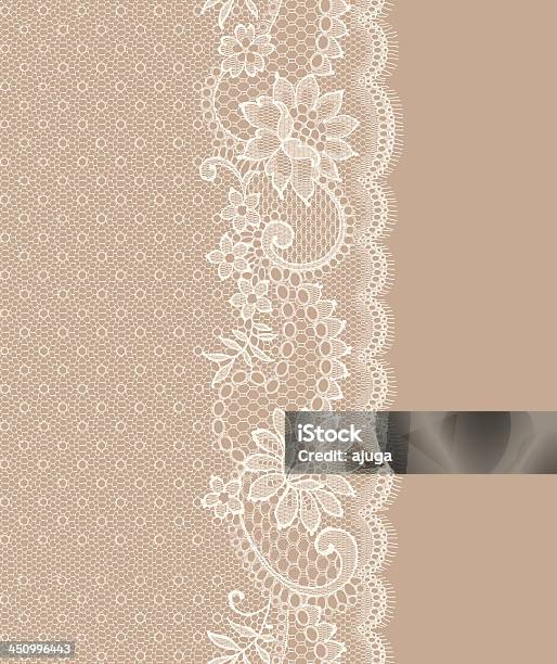 Pizzo Verticale Seamless Pattern - Immagini vettoriali stock e altre immagini di Pizzo - Pizzo, Texture - Descrizione generale, Matrimonio