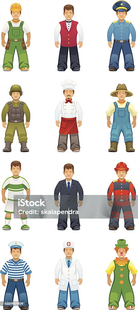 Profession set Profession set on a white background Farmer stock vector