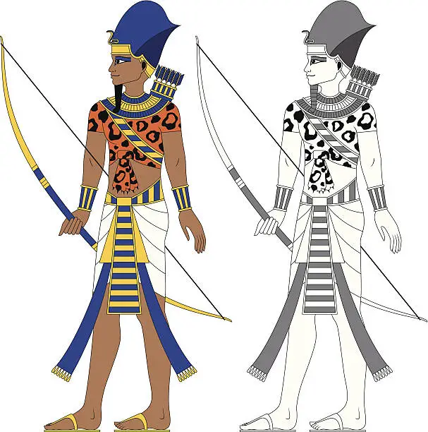 Vector illustration of Egyptian Man: Pharaoh