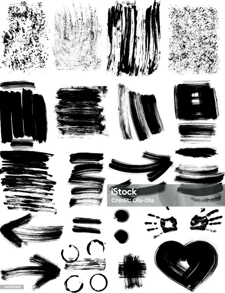 Textures et brosses - clipart vectoriel de Flèche - Arc et flèche libre de droits