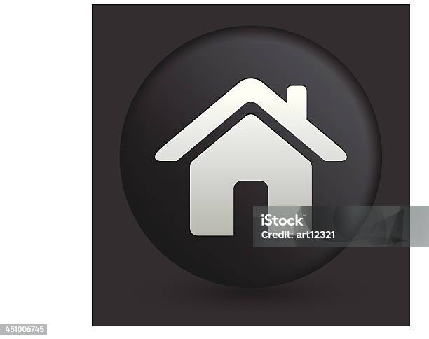 Haussymbol Auf Runde Schwarze Knopfkollektion Stock Vektor Art und mehr Bilder von Biegung - Biegung, Bildhintergrund, Bunt - Farbton