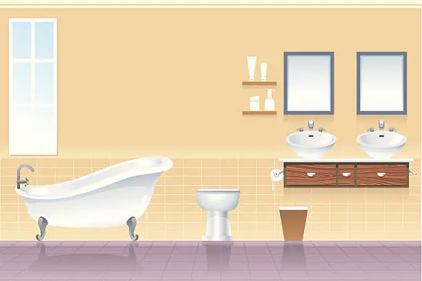 Vector illustration of Bathroom Interior