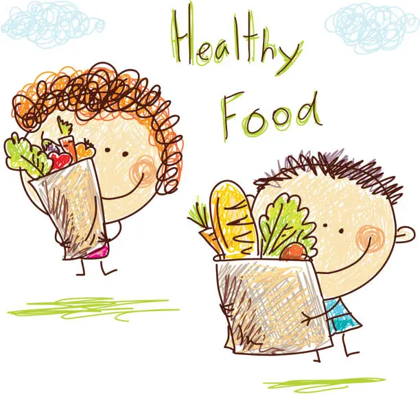 Vector illustration of Healthy food