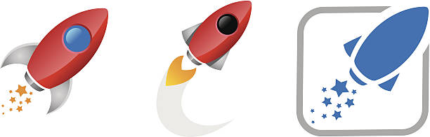 rocket - siluete stock-grafiken, -clipart, -cartoons und -symbole