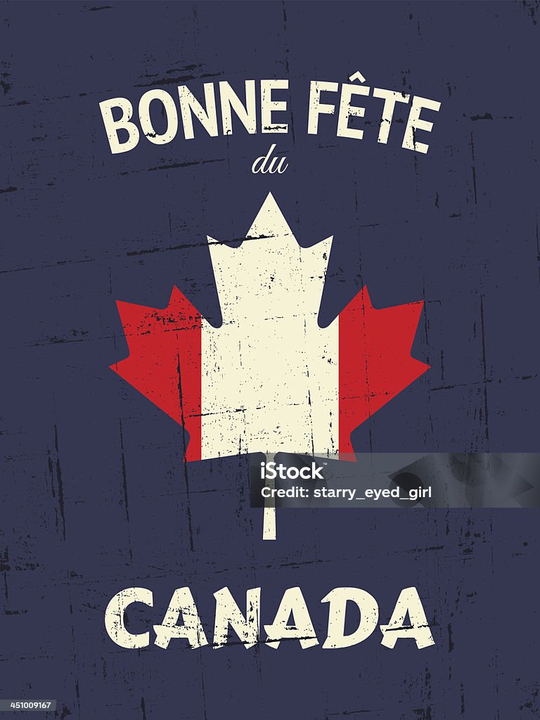 Poster Vintage de Dia de Canadá - Royalty-free Arranhado arte vetorial