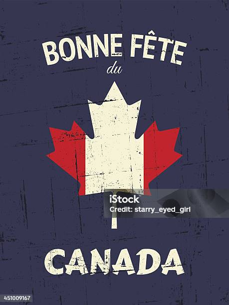 Poster Vintage De Dia De Canadá - Arte vetorial de stock e mais imagens de Arranhado - Arranhado, Bandeira, Bandeira do Canadá