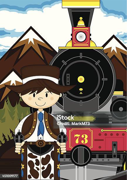 西部のカウボーイシーン鉄道 - イラストレーションのベクターアート素材や画像を多数ご用意 - イラストレーション, ウェスタン, エンジン