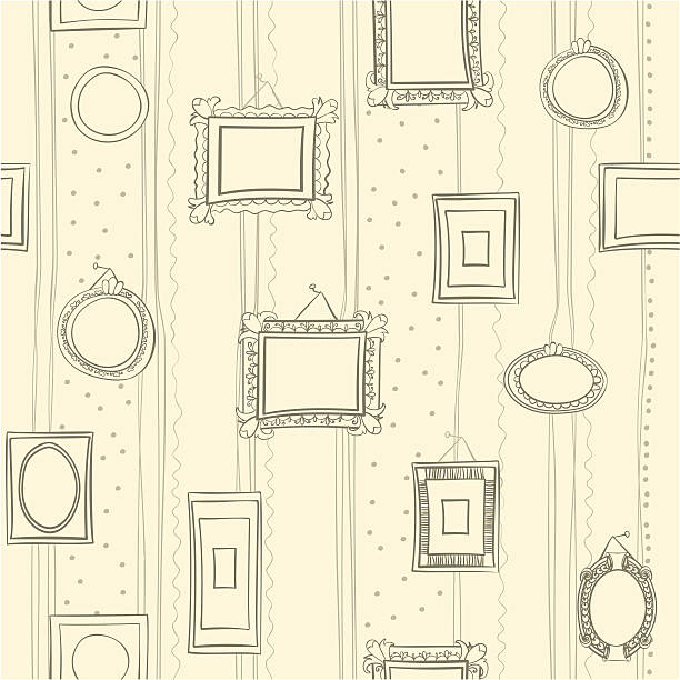 old frames vector art illustration