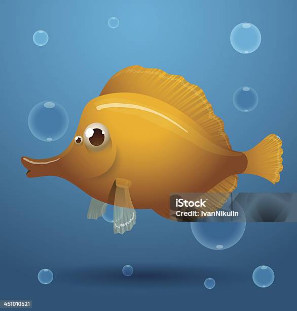 Gelbe Cartoon Tropischer Fisch Stock Vektor Art und mehr Bilder von Aquarium - Haustierbedarf - Aquarium - Haustierbedarf, Aquatisches Lebewesen, Bildhintergrund