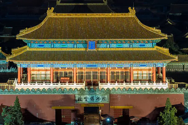 Shenwu gatetower of Forbidden City in the night