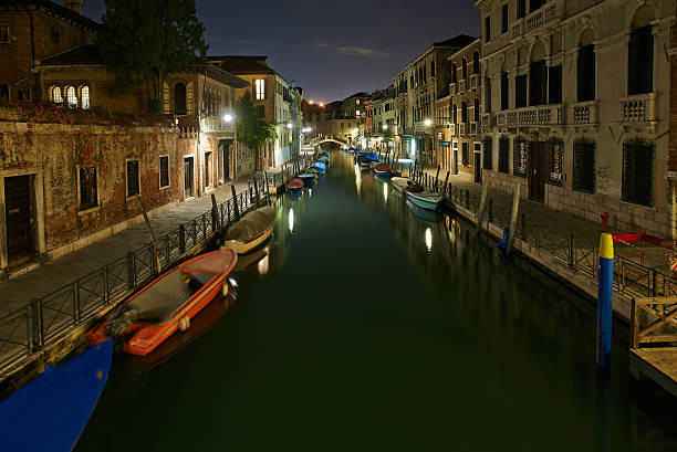 istock Street of Venice long exposure by night 451015271