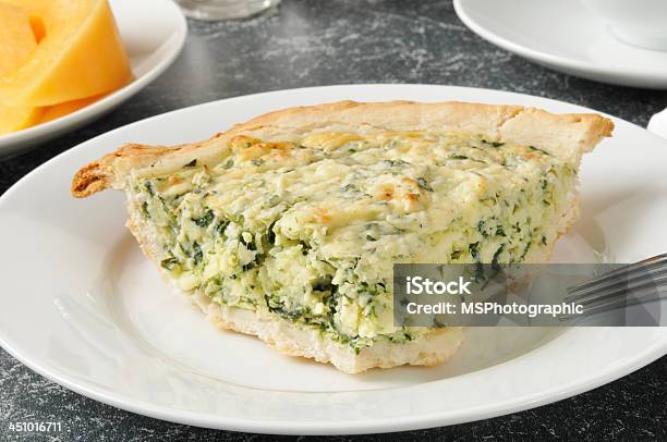 Spinach Quiche With Cantaloupe Stock Photo - Download Image Now - Egg - Food, Florence - Italy, Baked