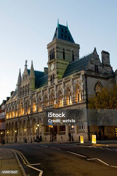 Northampton Guildhall Early Evening Stock Photo - Download Image Now - Architectural Feature, Architecture, Bonding