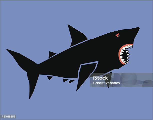 Vetores de Shark e mais imagens de Animal - Animal, Azul, Barbatana - Parte do corpo animal