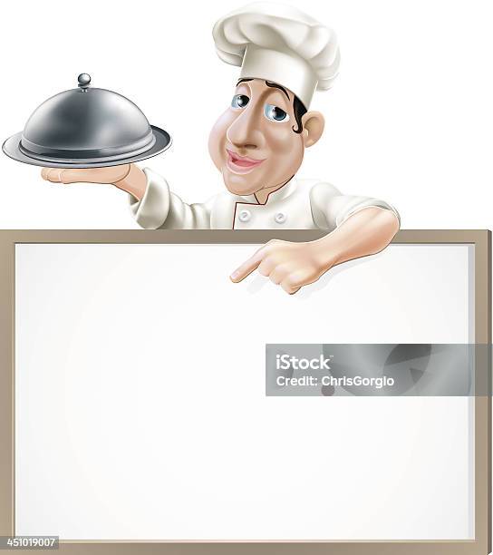 Cloche E Chef Menu - Immagini vettoriali stock e altre immagini di Acciaio - Acciaio, Adulto, Argentato