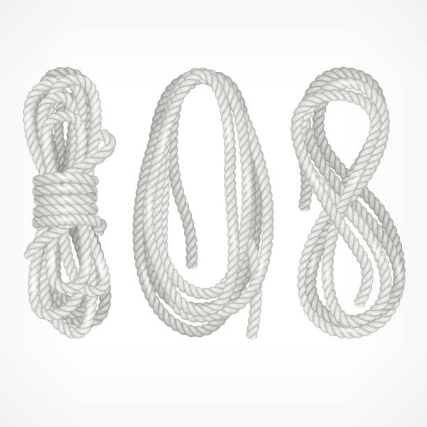 コイルのロープを白 - rope tied knot vector hawser点のイラスト素材／クリップアート素材／マンガ素材／アイコン素材