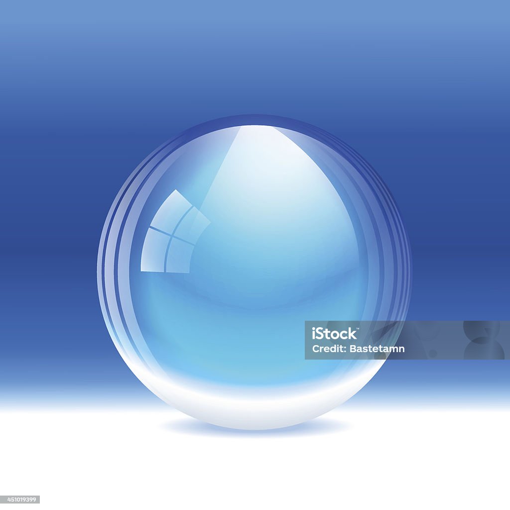 Vector vacío transparente de cristal con nieve - arte vectorial de Bola de cristal libre de derechos