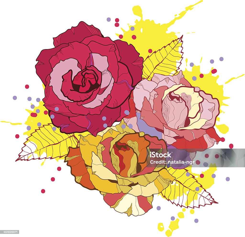 Ilustracja wektorowa z kwiatów - Grafika wektorowa royalty-free (Abstrakcja)