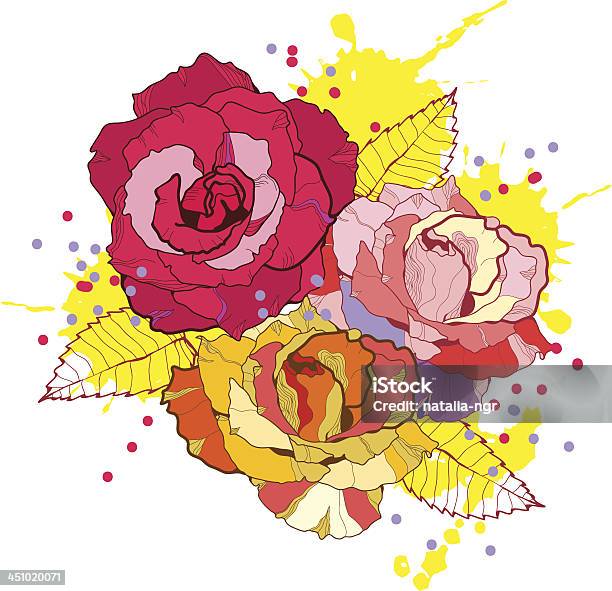 Ilustracja Wektorowa Z Kwiatów - Stockowe grafiki wektorowe i więcej obrazów Abstrakcja - Abstrakcja, Bez ludzi, Dekoracja