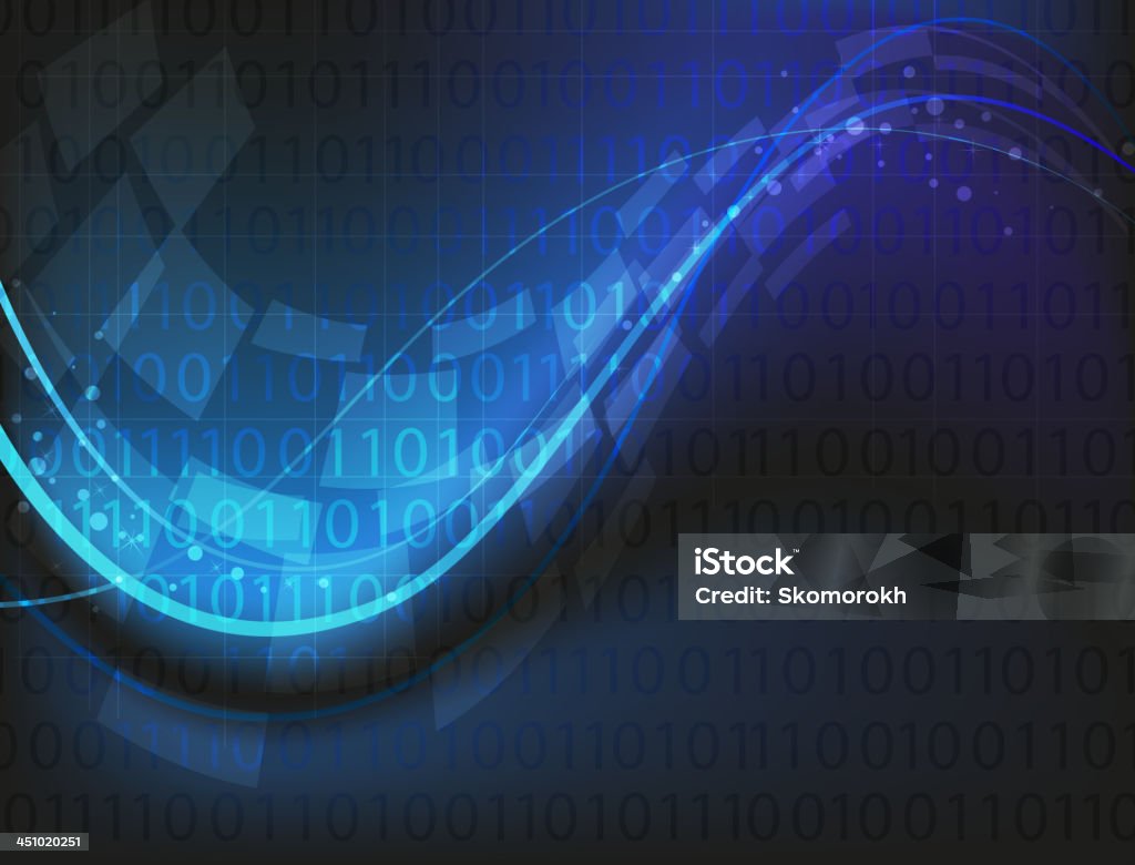 A Abstract Blue Binary Code Background Stock Illustration - Download ...