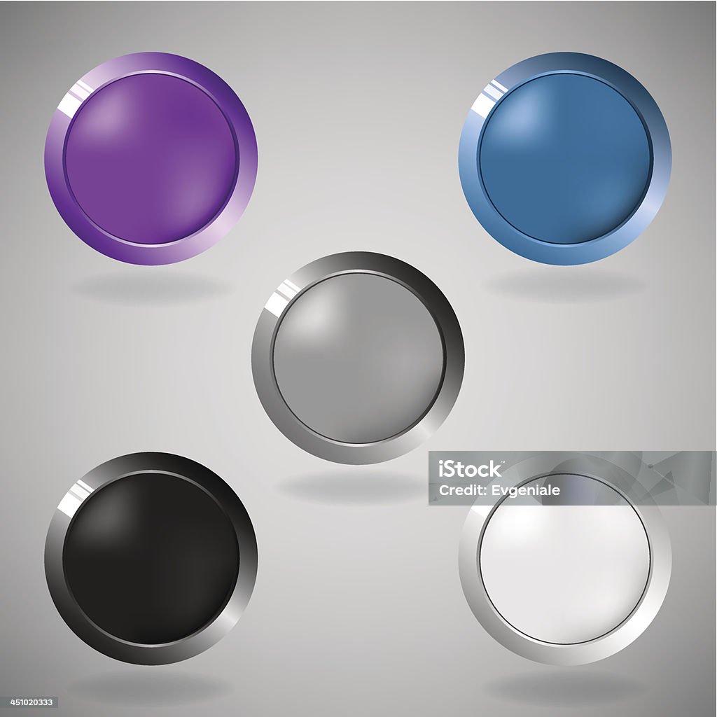 5 Button Colours Five Colorful Buttons On Grey Background Stock Illustration - Download ...