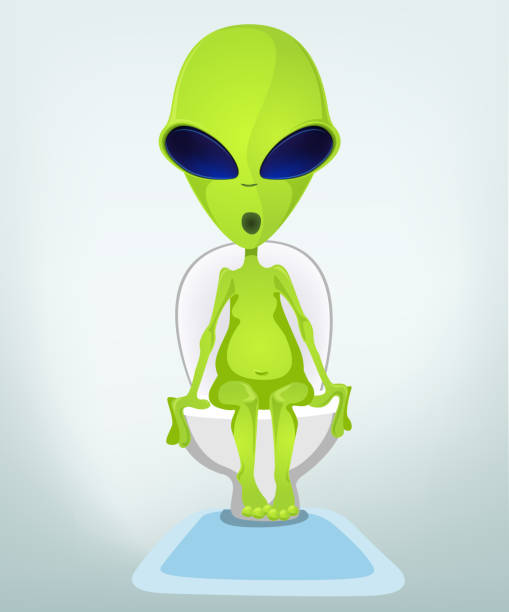 illustrazioni stock, clip art, cartoni animati e icone di tendenza di divertente alien - mascot alien space mystery