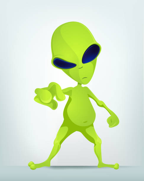 외국인 재미있는 - mascot alien space mystery stock illustrations